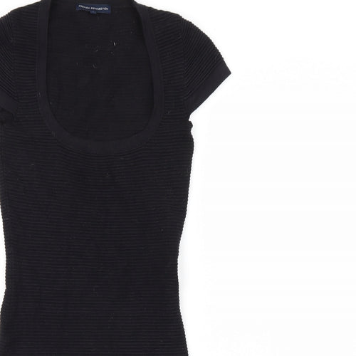 French Connection Womens Black Striped  Mini  Size 8