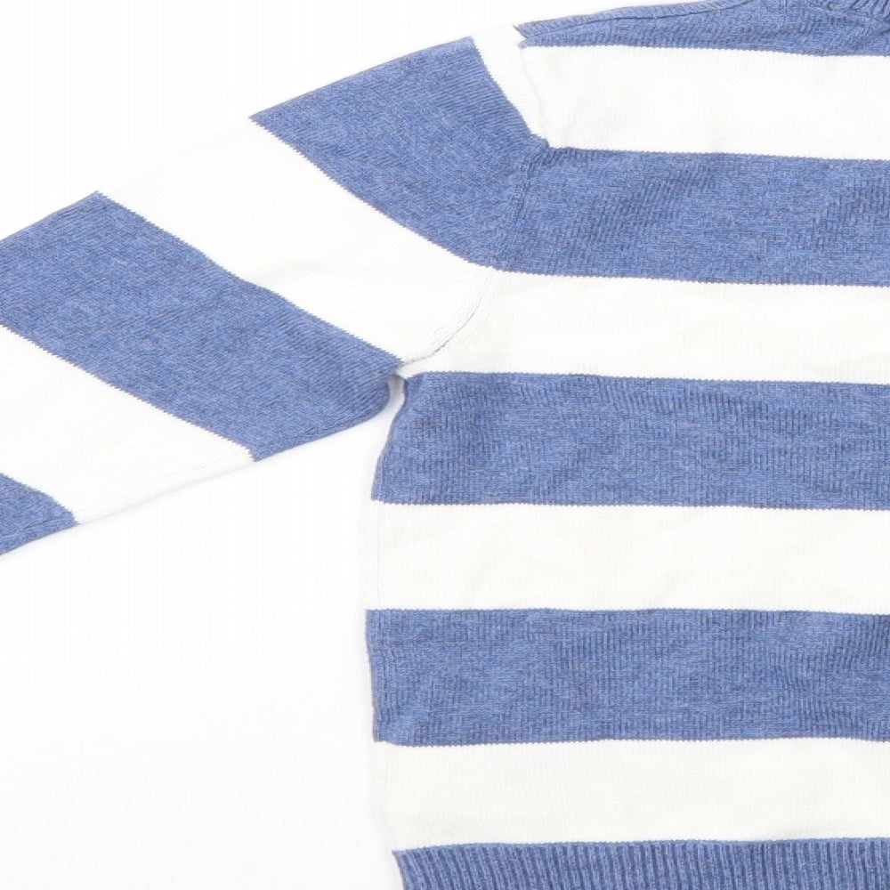 H&M Boys Blue Striped  Pullover Jumper Size 5-6 Years