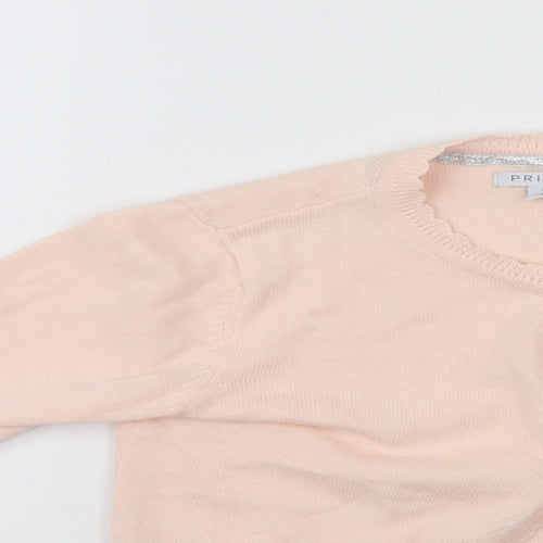 Primark Girls Pink   Shrug Jumper Size 7-8 Years