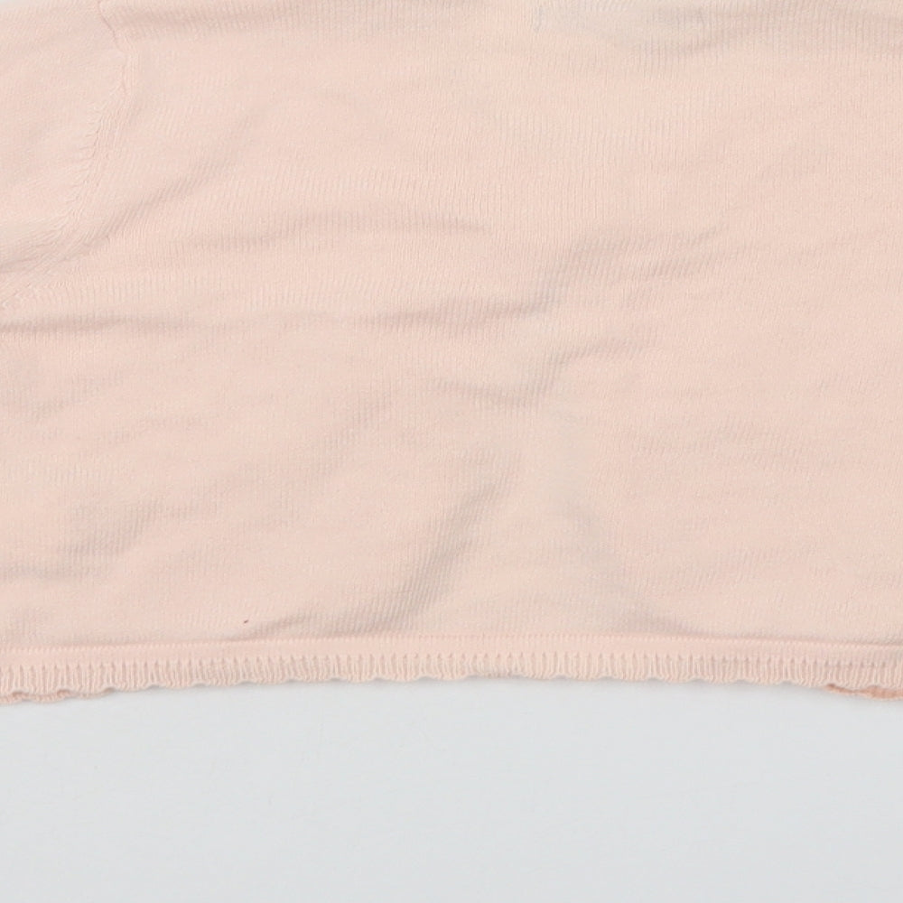 Primark Girls Pink   Shrug Jumper Size 7-8 Years