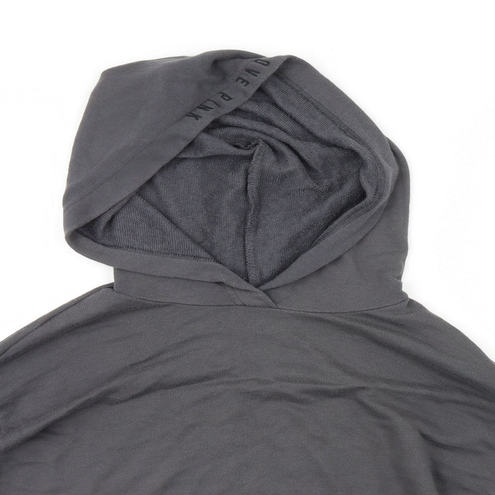 PINK Womens Grey   Pullover Hoodie Size XS  - cropped