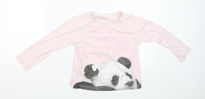 Sweet Dreams Girls Pink   Basic T-Shirt Size 7 Years  - Panda