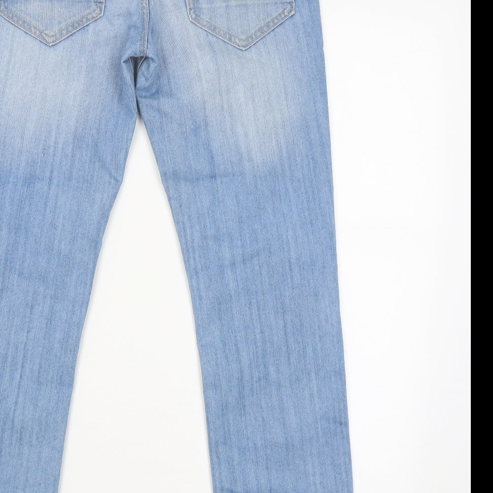 Denim.CO Womens Blue   Straight Jeans Size 32 L28 in