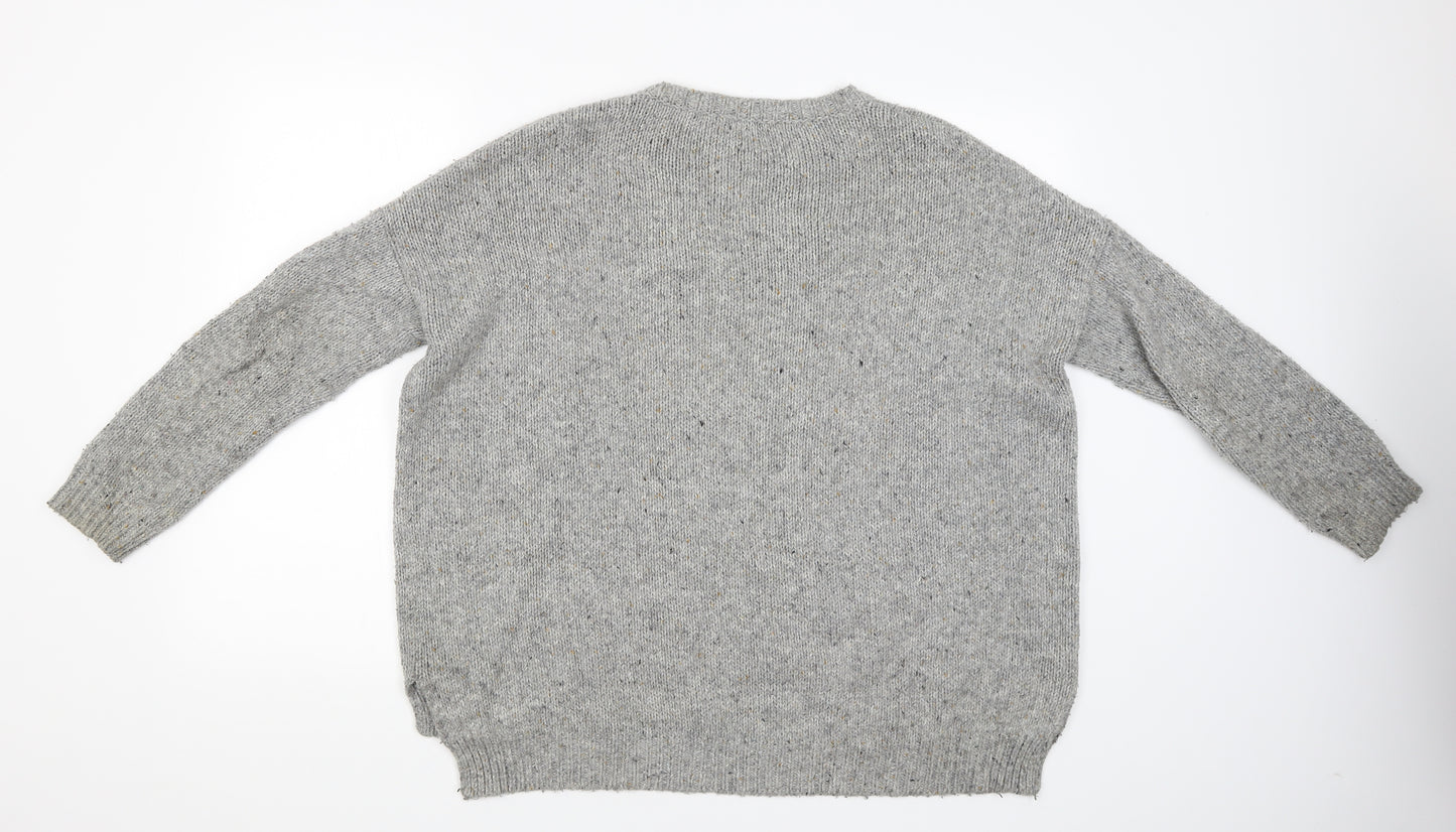 Mango Womens Grey   Pullover Jumper Size L
