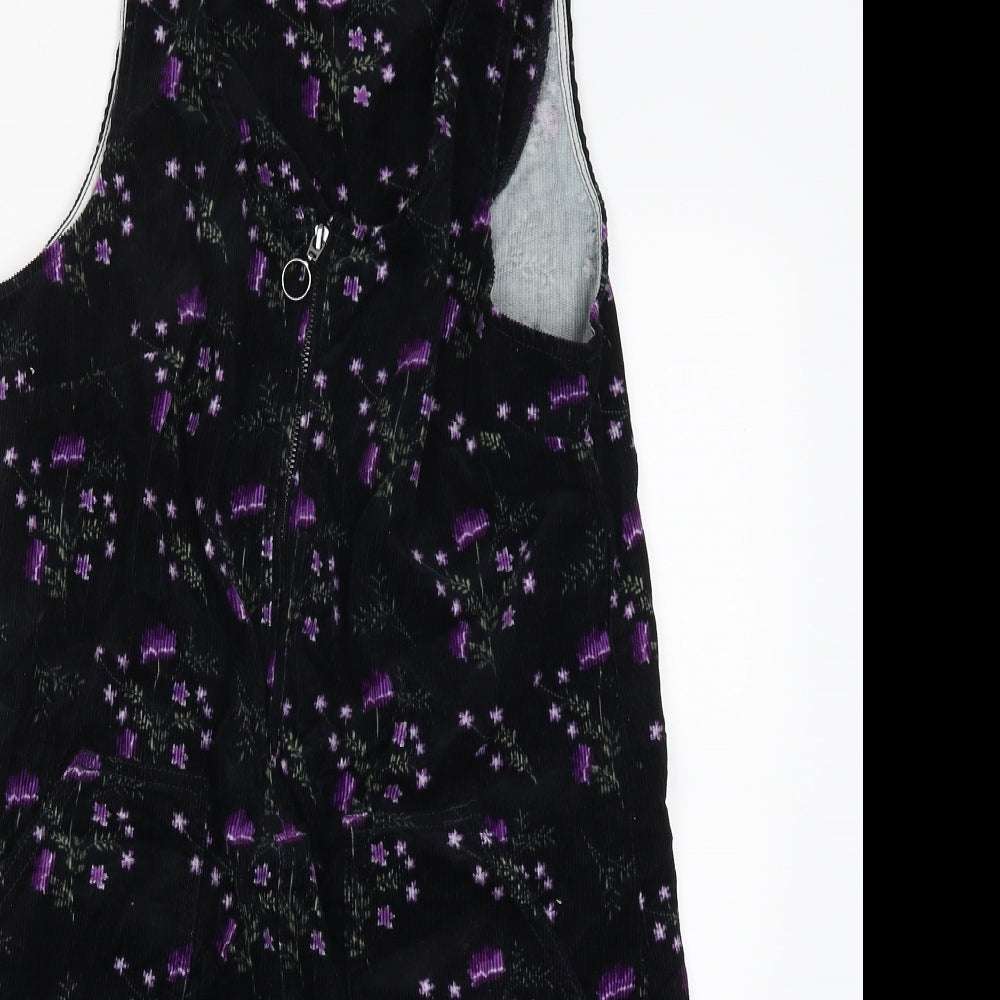 TU Womens Black Floral  Tank Dress  Size 10