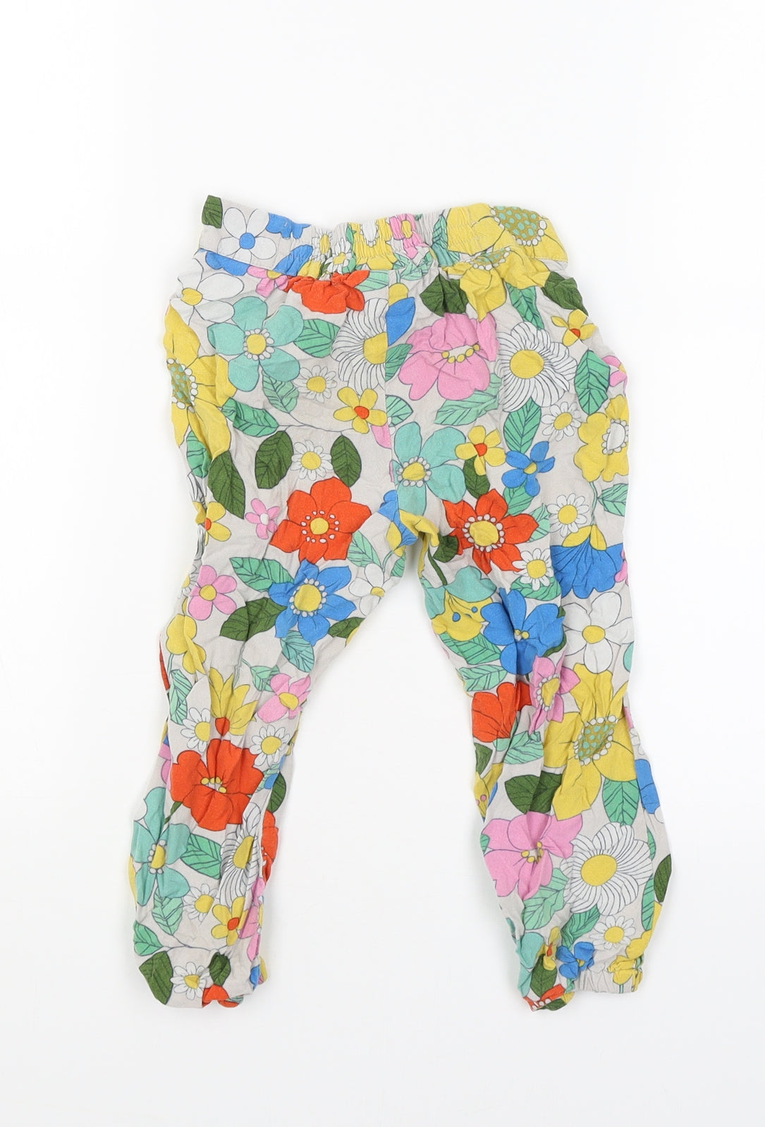 NEXT Girls White Geometric  Sweatpants Trousers Size 4-5 Years