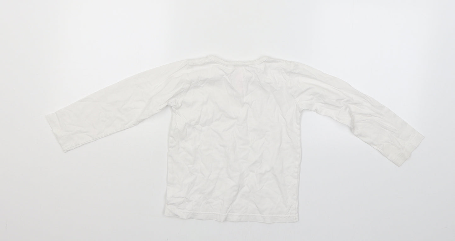 E-vie Angel Girls White   Basic T-Shirt Size 3-4 Years