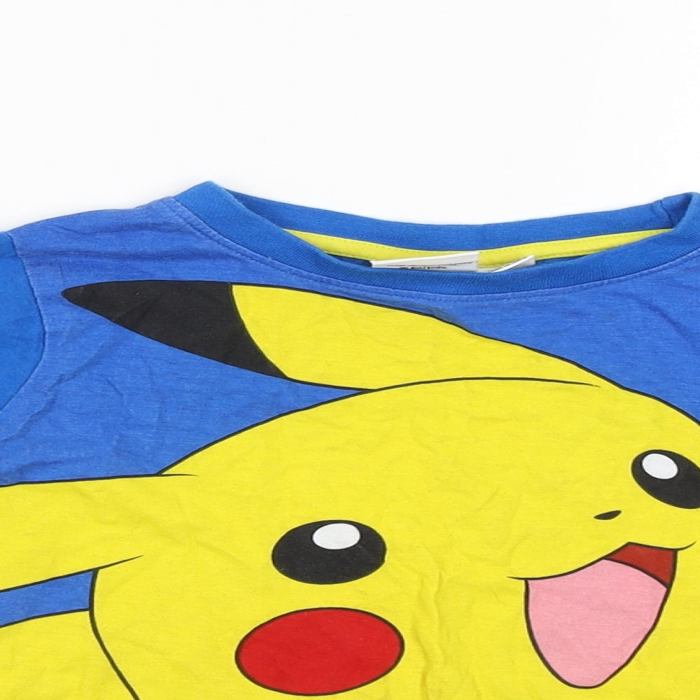 Primark Boys Blue   Basic T-Shirt Size 6-7 Years  - Pokemon Pikachu