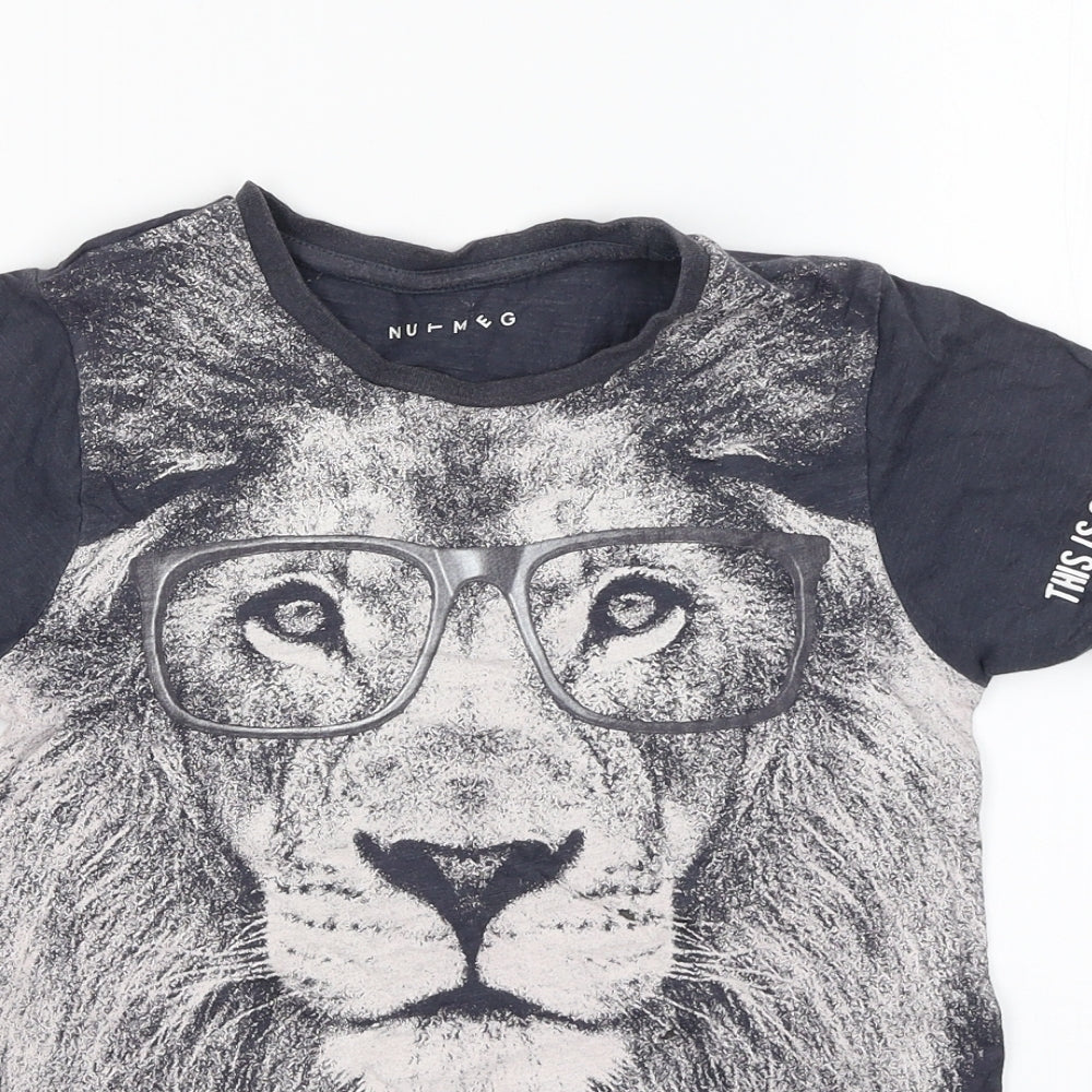 Nutmeg Boys Blue   Basic T-Shirt Size 7-8 Years  - Lion