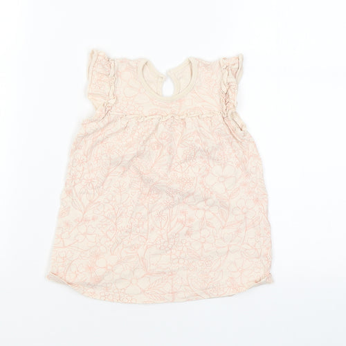 George Girls Pink Floral  A-Line  Size 6-9 Months