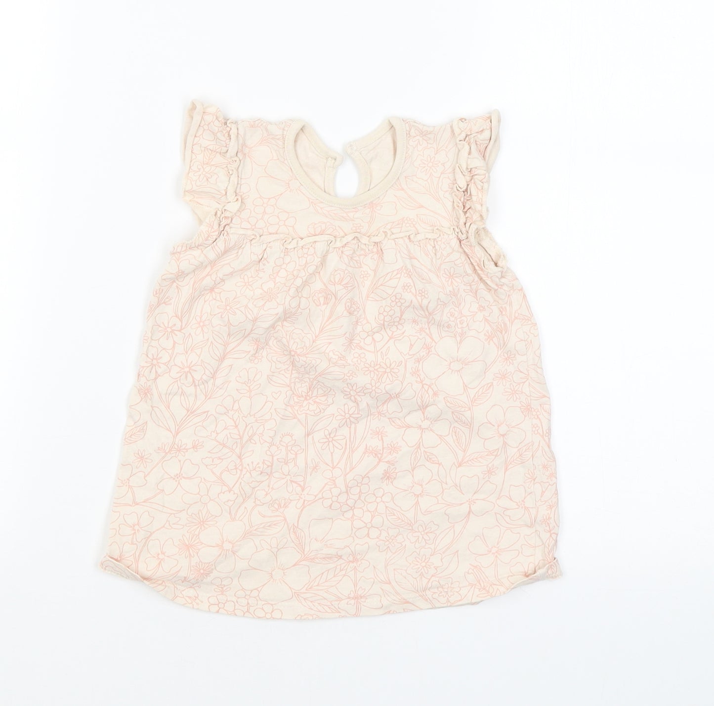 George Girls Pink Floral  A-Line  Size 6-9 Months
