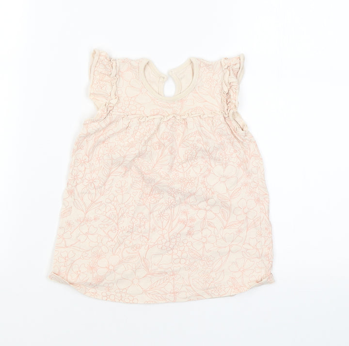 George Girls Pink Floral  A-Line  Size 6-9 Months