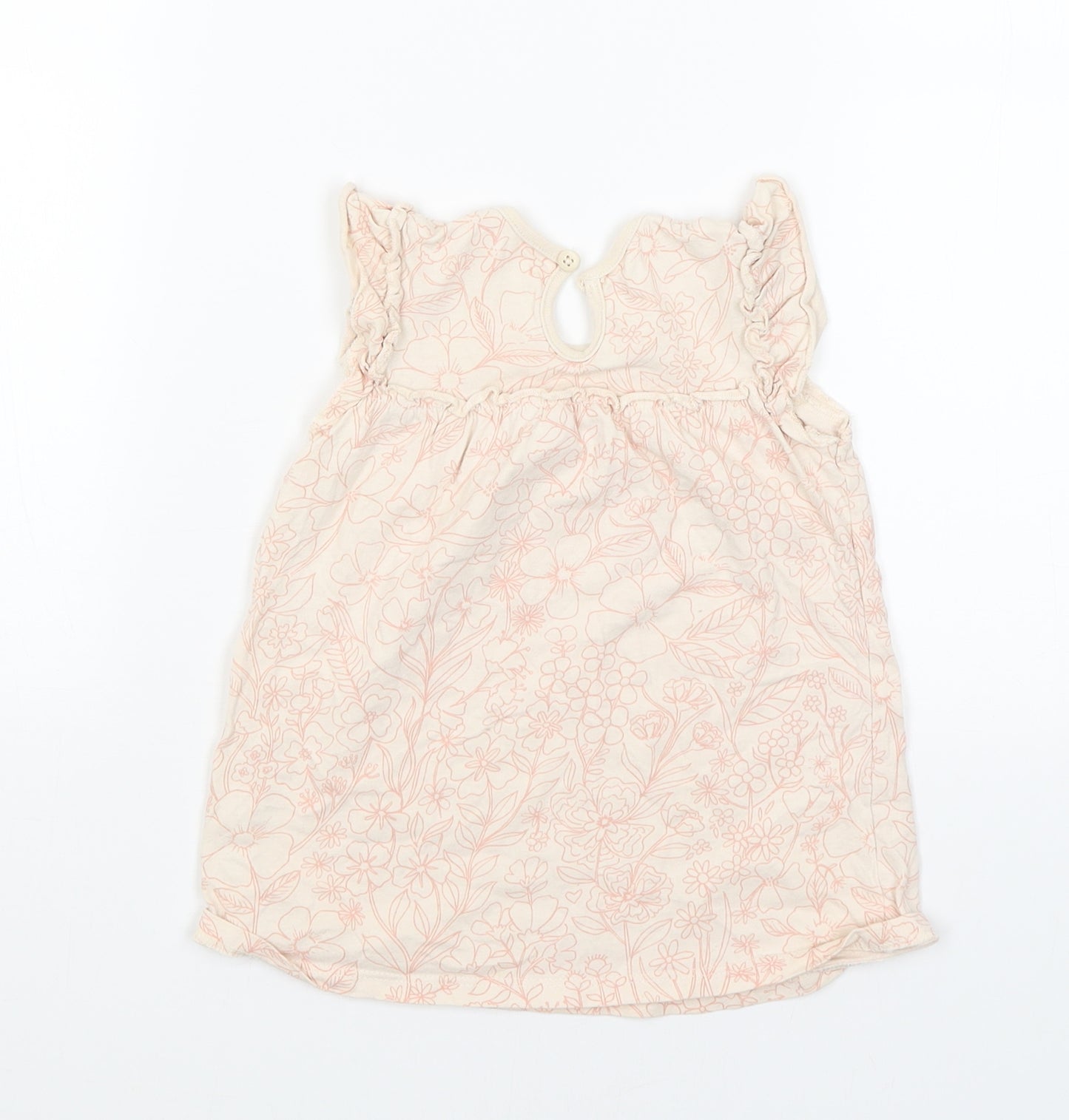 George Girls Pink Floral  A-Line  Size 6-9 Months