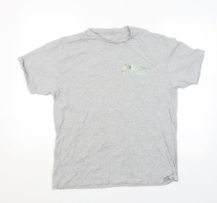 Uneek Womens Grey Basic T-Shirt Size L - The Fitness works