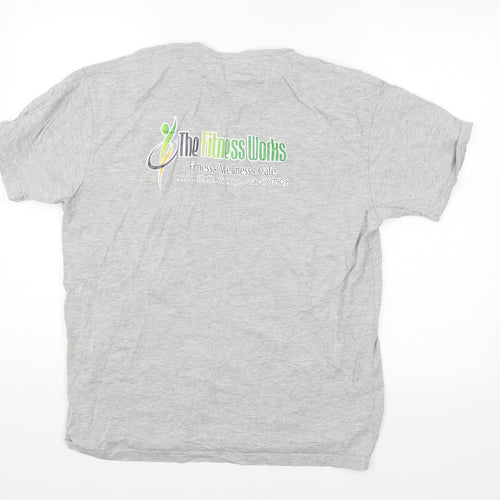Uneek Womens Grey   Basic T-Shirt Size L  - The Fitness works