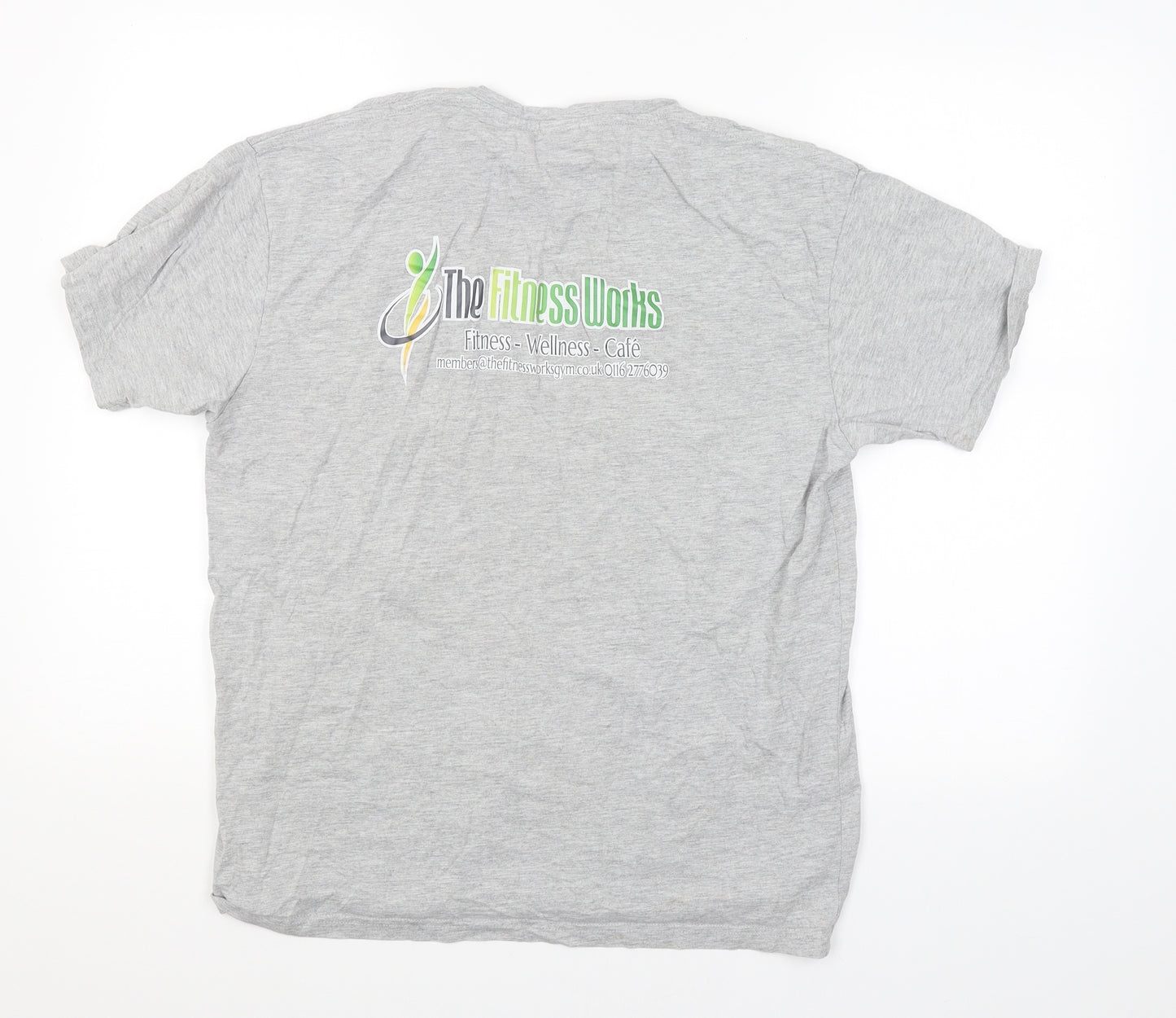 Uneek Womens Grey   Basic T-Shirt Size L  - The Fitness works