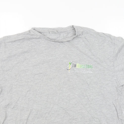 Uneek Womens Grey   Basic T-Shirt Size L  - The Fitness works