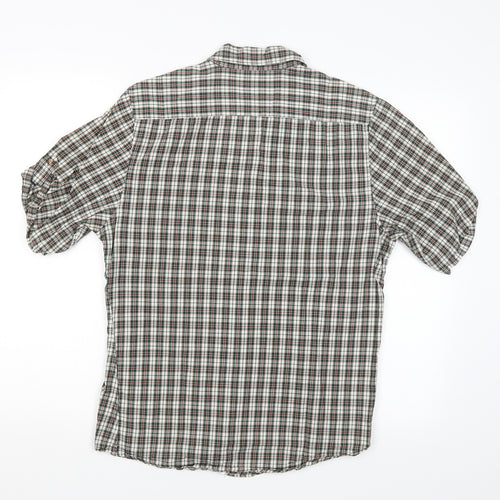Topman Mens Green Check   Button-Up Size M