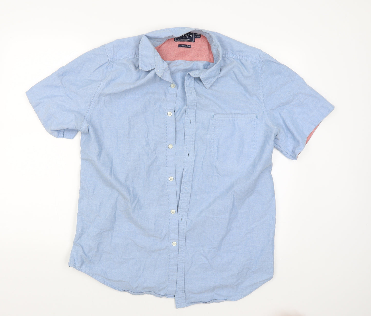 Topman Mens Blue    Button-Up Size L