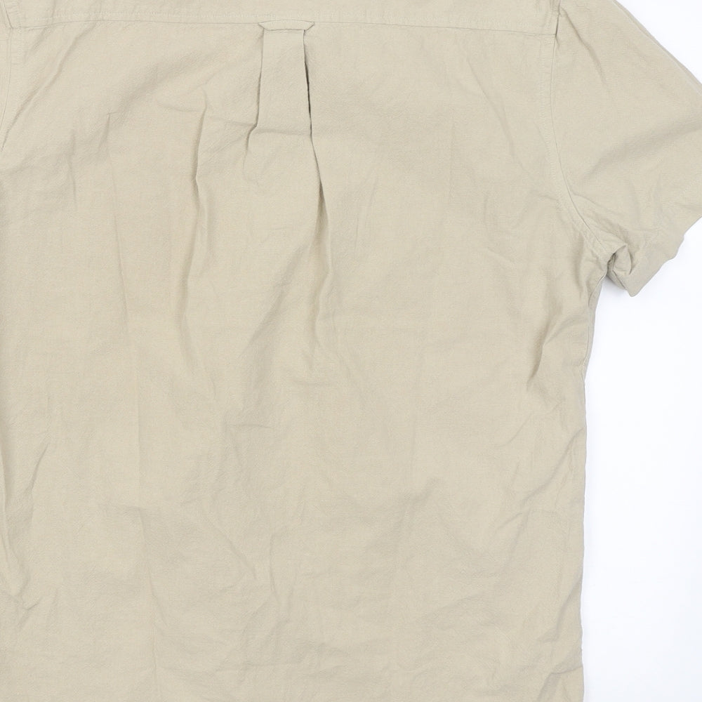 New Look Mens Beige    Button-Up Size M