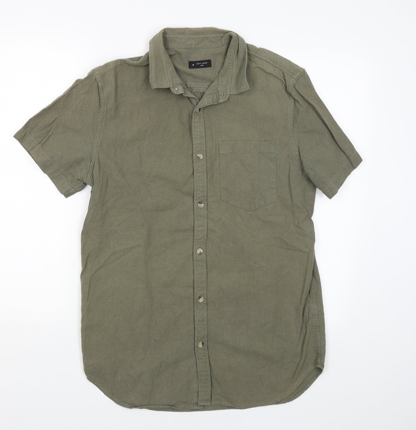 New Look Mens Green    Button-Up Size M