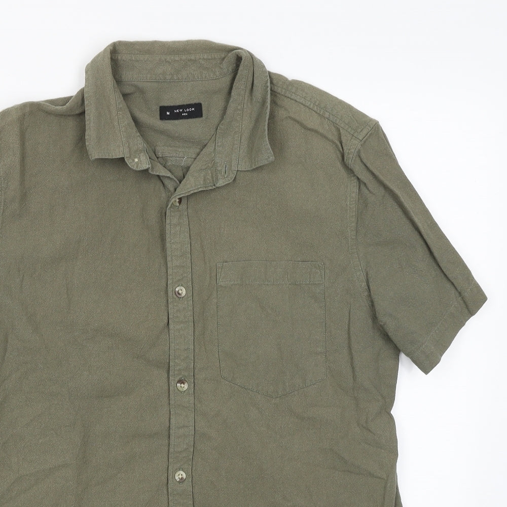 New Look Mens Green    Button-Up Size M