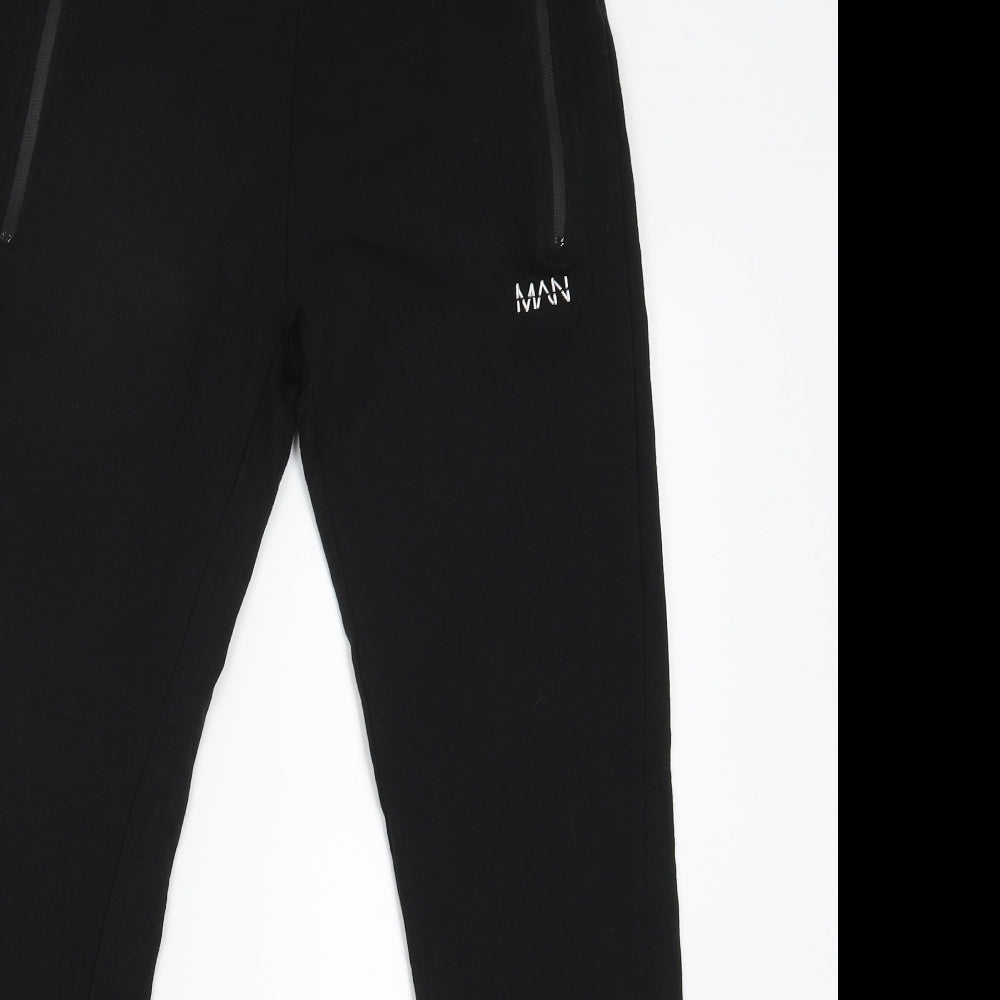 Boohoo Man Mens Black   Sweatpants Trousers Size L L28 in