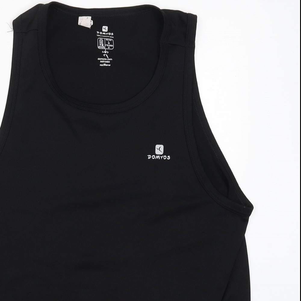 DOMYOS Womens Black   Basic T-Shirt Size L
