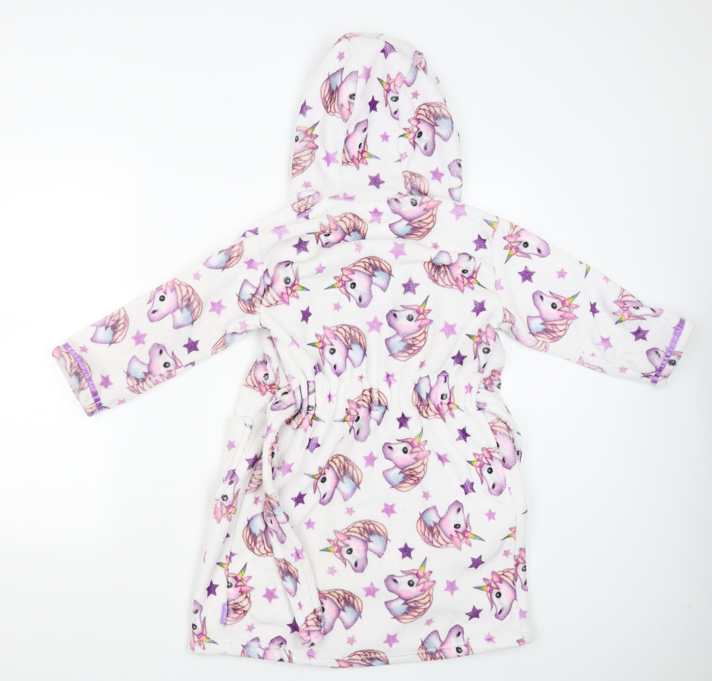 Emoji Girls White Solid  Cami Gown Size 5-6 Years  - UNICORN