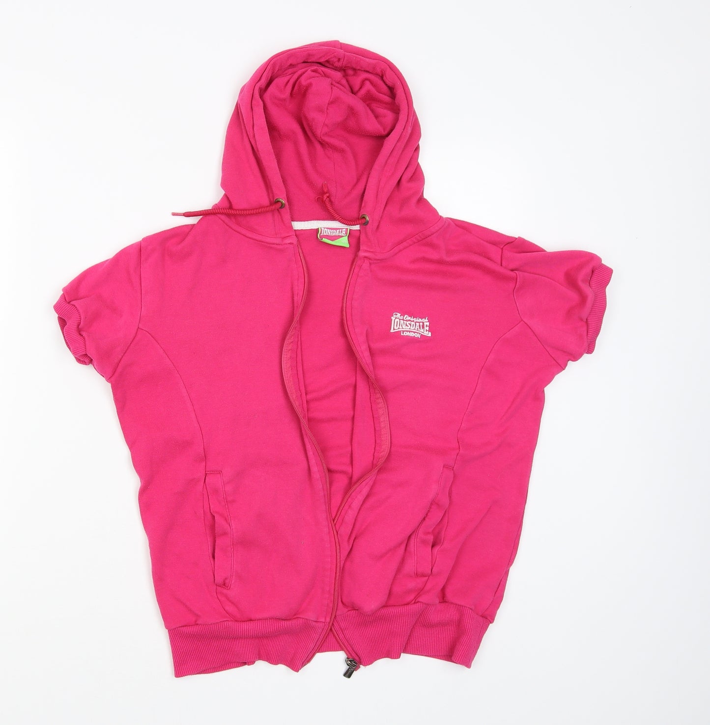 Lonsdale Womens Pink   Full Zip Hoodie Size 10