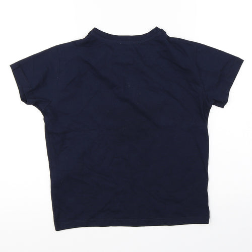 Society Eight Girls Blue   Basic T-Shirt Size 5-6 Years  - christmas