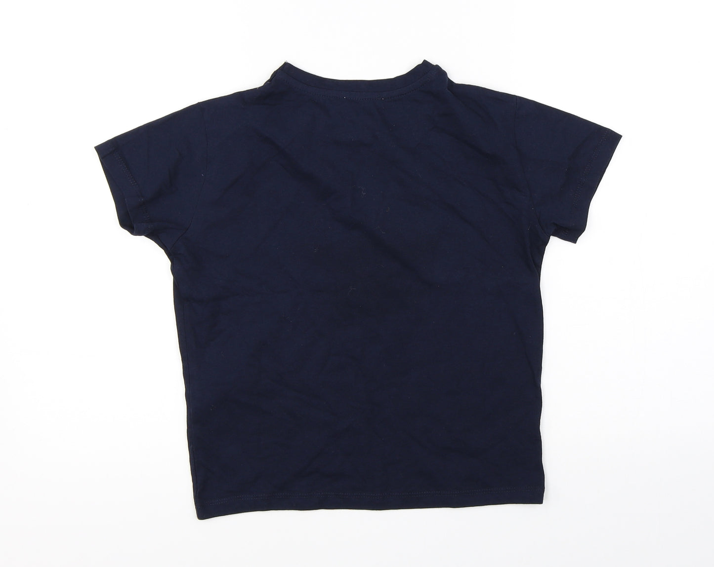 Society Eight Girls Blue   Basic T-Shirt Size 5-6 Years  - christmas