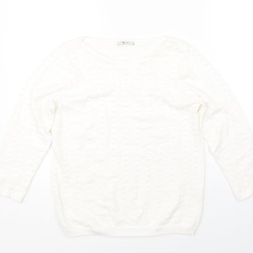TU Womens White   Pullover Jumper Size 10