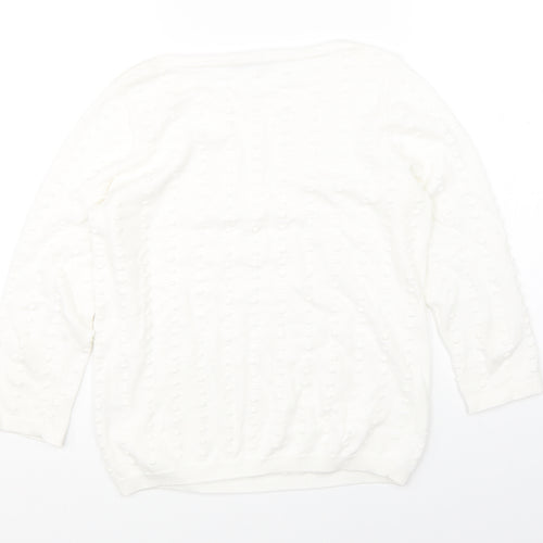 TU Womens White   Pullover Jumper Size 10