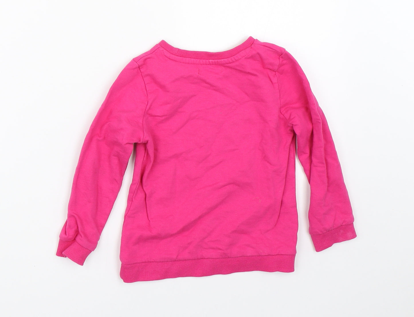 Pep & Co Girls Pink   Pullover Jumper Size 18-24 Months  - unicorns