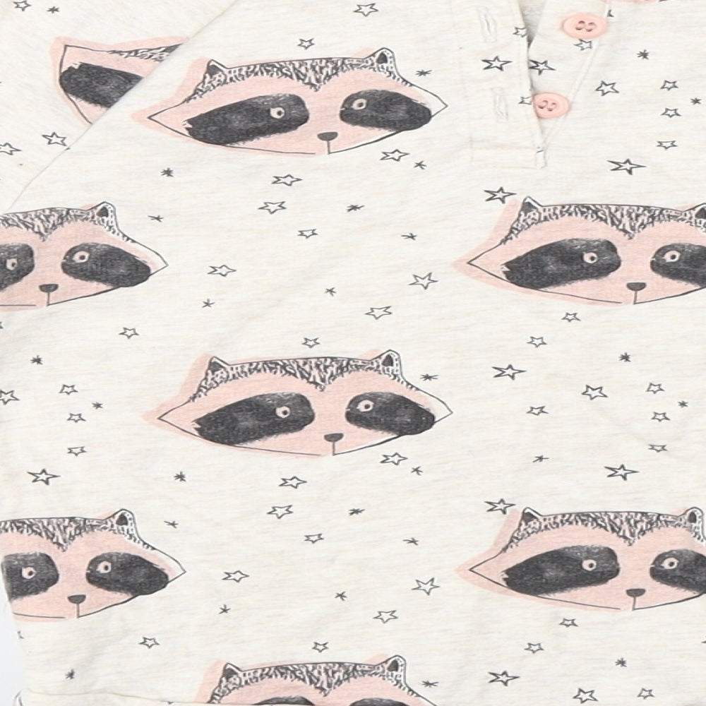 NEXT Boys Beige   Pullover Jumper Size 2-3 Years  - racoons