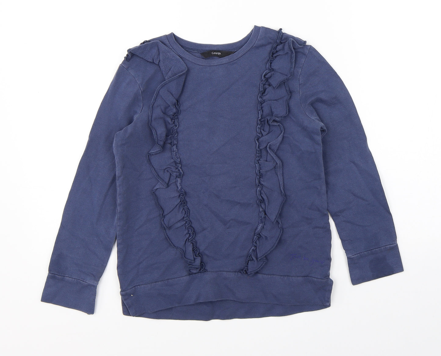 George Girls Blue   Pullover Jumper Size 5-6 Years