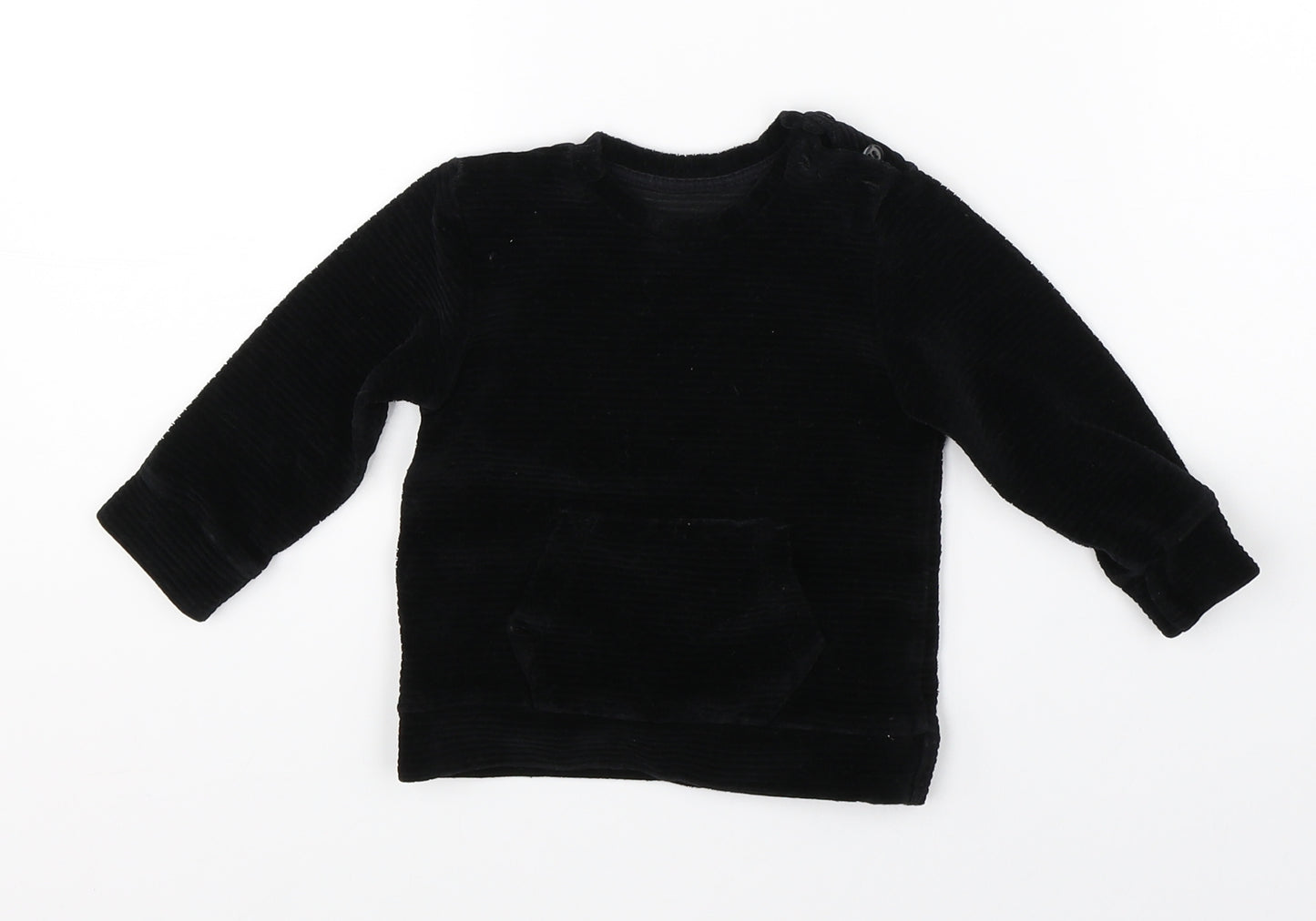 George Baby Black  Corduroy Pullover Jumper Size 9-12 Months