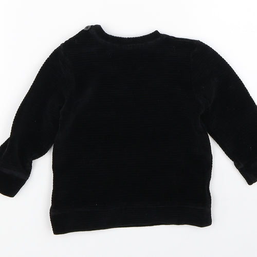 George Baby Black  Corduroy Pullover Jumper Size 9-12 Months