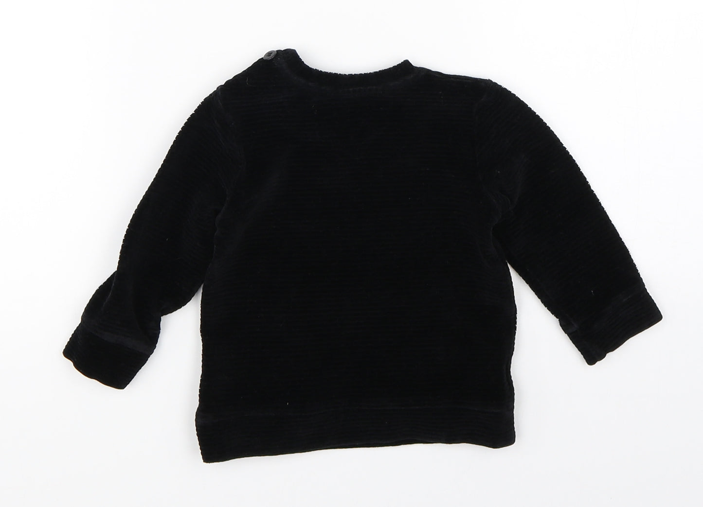 George Baby Black  Corduroy Pullover Jumper Size 9-12 Months