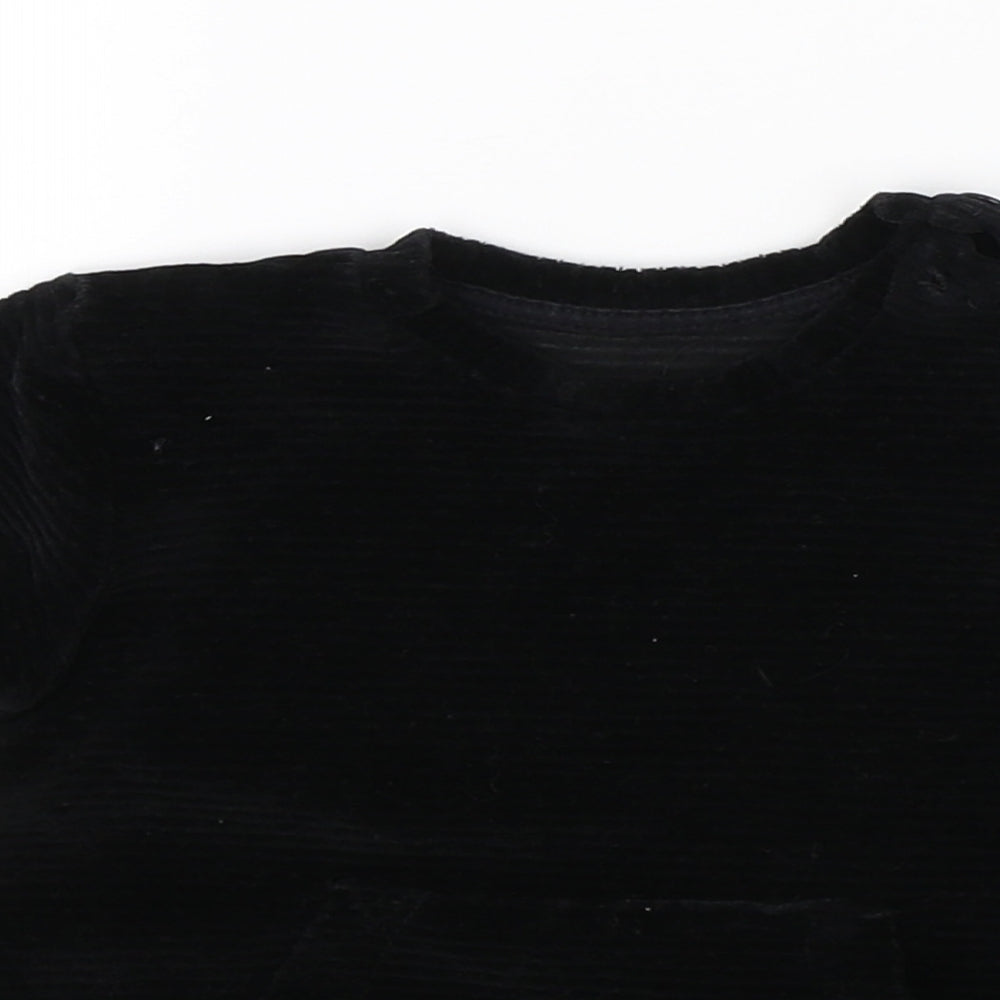 George Baby Black  Corduroy Pullover Jumper Size 9-12 Months