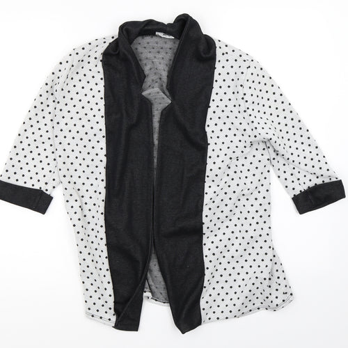 Tammy Girls White Polka Dot  Cardigan Jumper Size 14-15 Years
