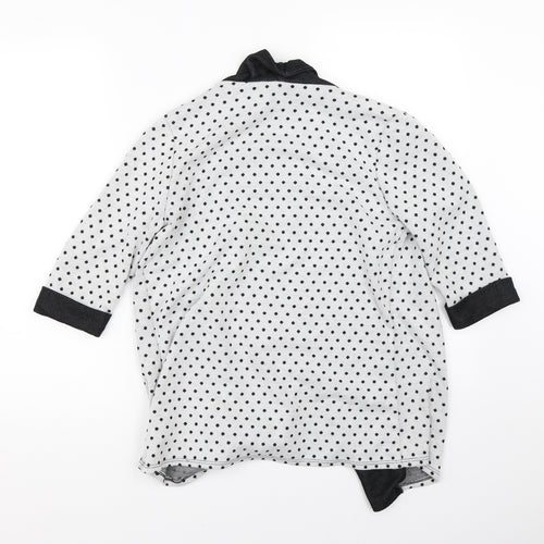 Tammy Girls White Polka Dot  Cardigan Jumper Size 14-15 Years