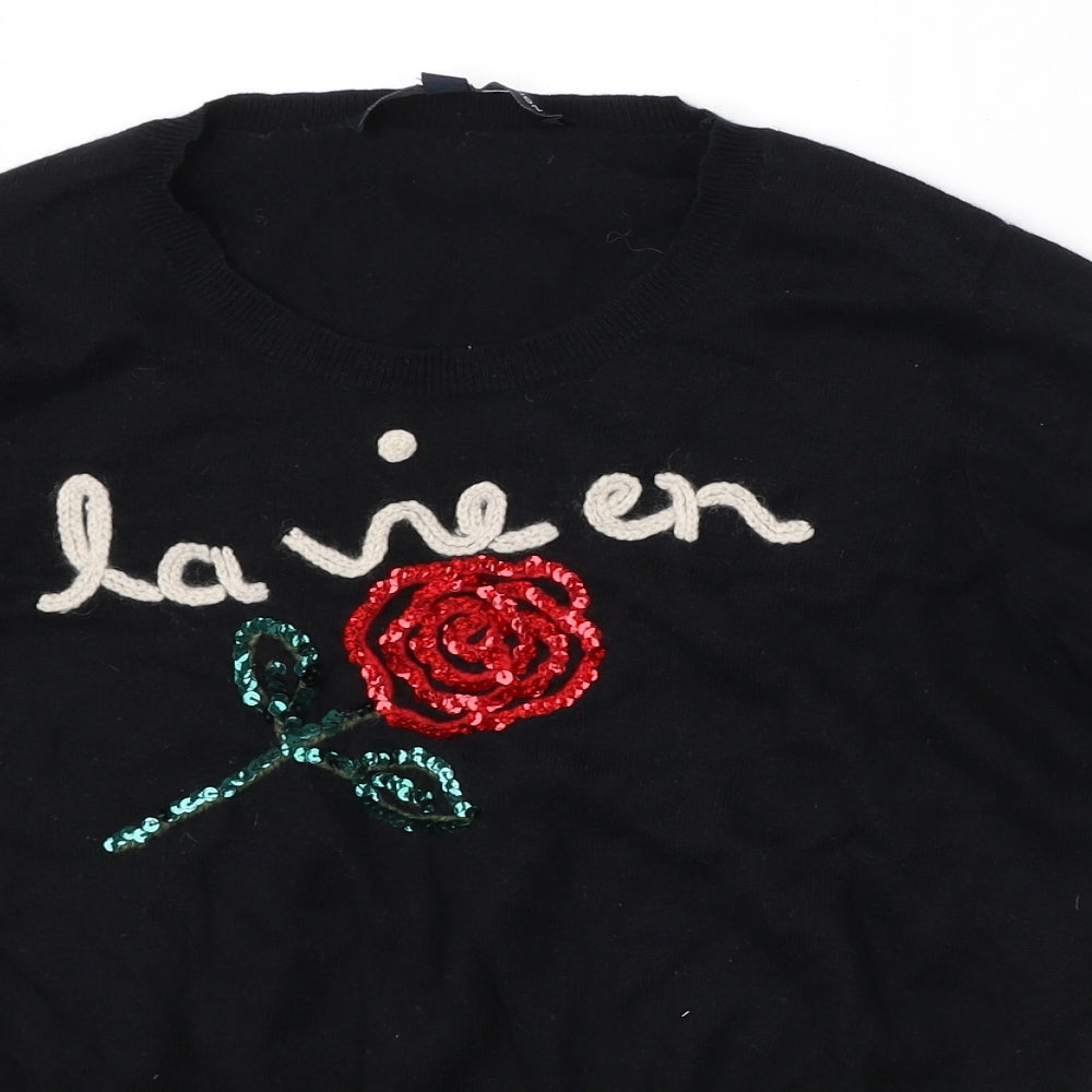 French Connection Womens Black   Pullover Jumper Size L