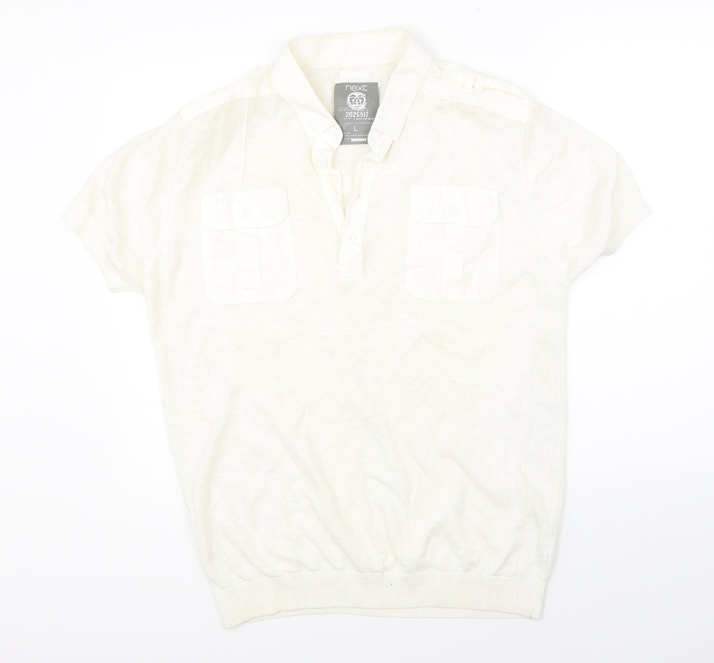 NEXT Mens White   Pullover Jumper Size L