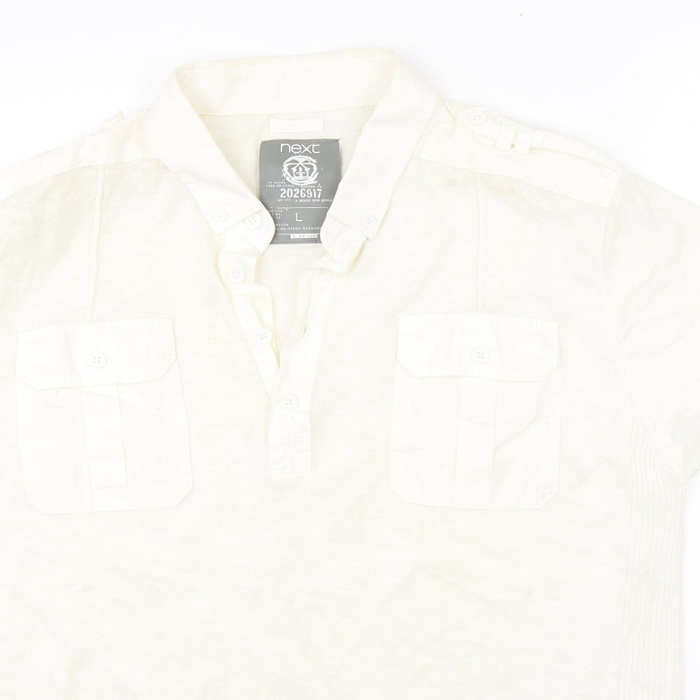 NEXT Mens White   Pullover Jumper Size L