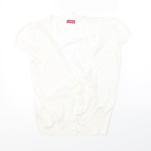 Petite Womens White   Shrug Jumper Size 14