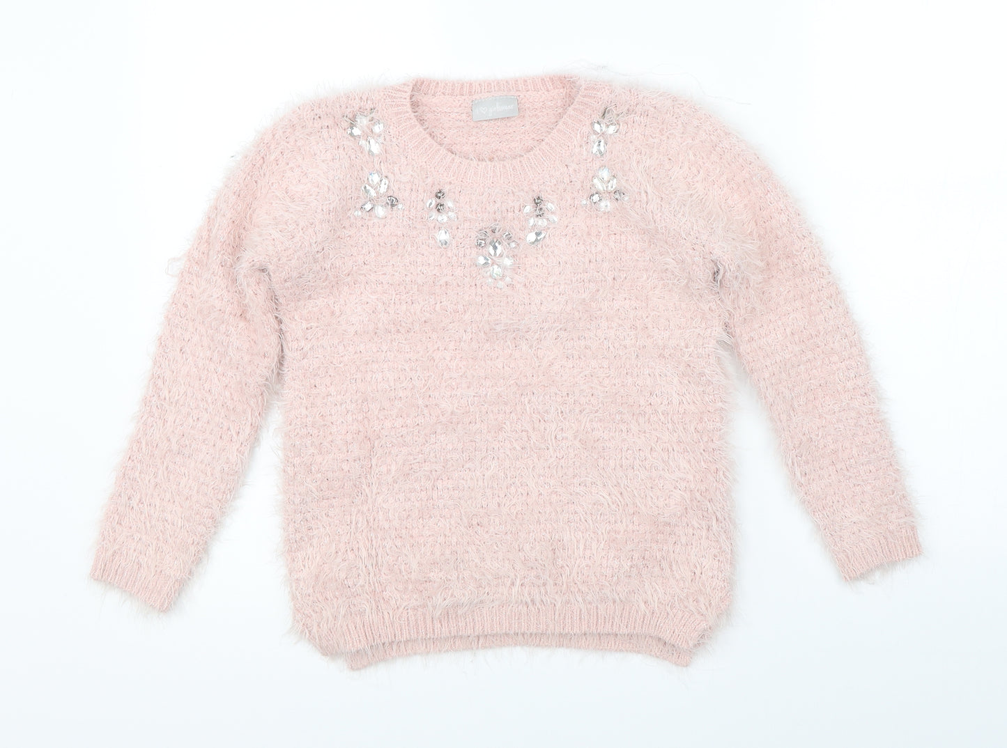 I Love Girls Wear Girls Pink   Pullover Jumper Size 7-8 Years