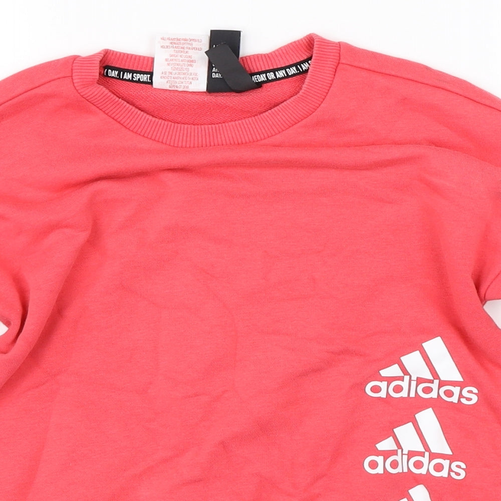 adidas Girls Pink   Pullover Sweatshirt Size 9-10 Years  - adidas