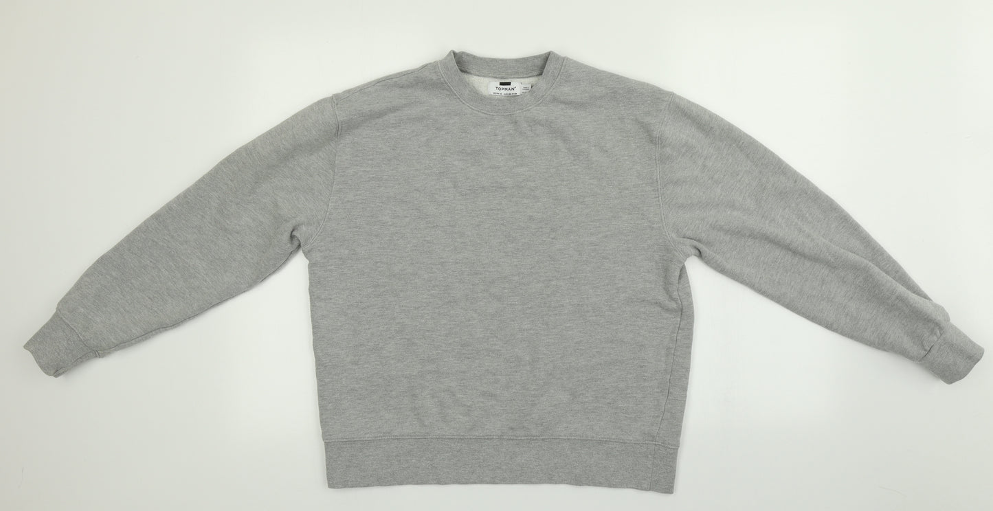 Topman Mens Grey   Pullover Sweatshirt Size XS